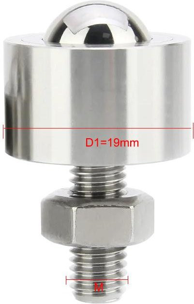 Präzisionskugel-Bolzen KST315-19 aus Edelstahl mit Sicherungsmutter in Silber für M6/M8/M10 - Bild 1