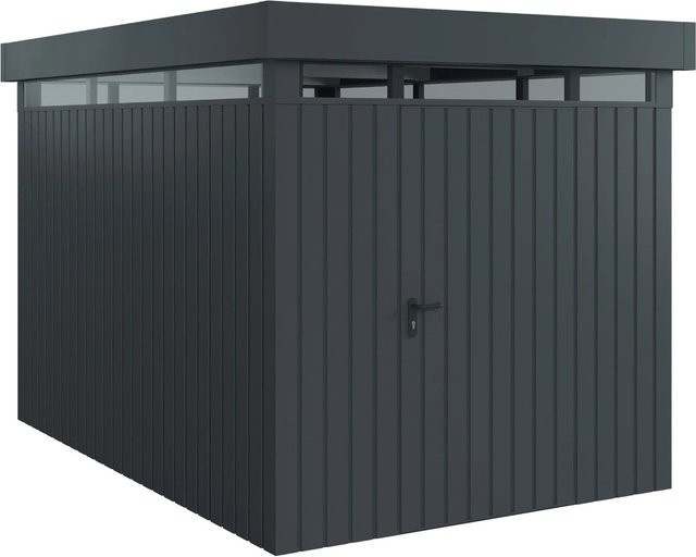 EcoStar Gerätehaus Euroline Pultdach mit Lichtband in Anthrazit, B: 325 cm, T: 229 cm, 1-flüglig - Bild 1
