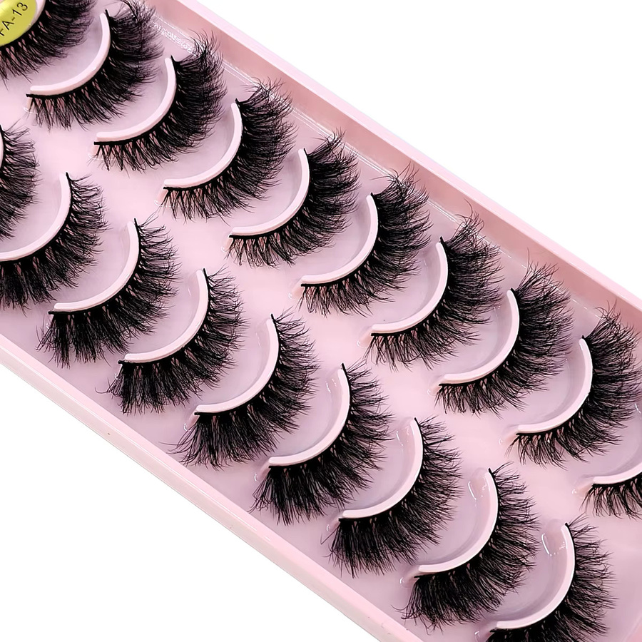 HBZGTLAD Falsche Wimpern, 10 Paar, Schwarz, Unisex - Bild 3