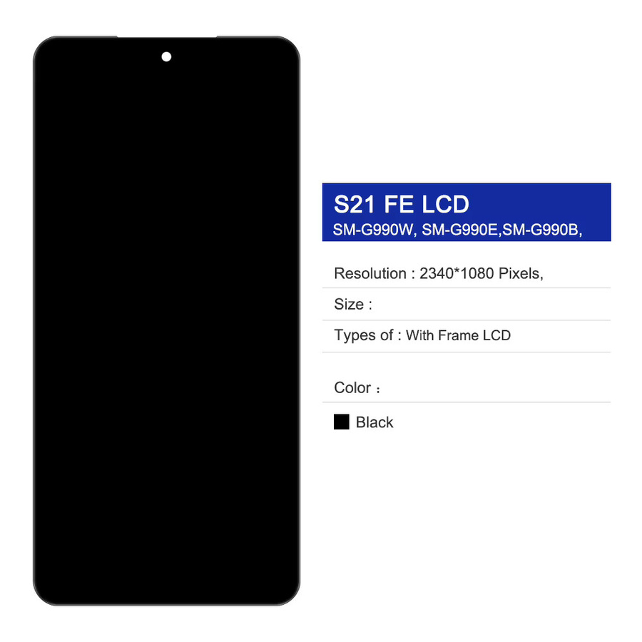 Samsung Galaxy S21 FE LCD Display mit Touchscreen Digitizer Montage Ersatz in Schwarz für G990B und G990U - Bild 2