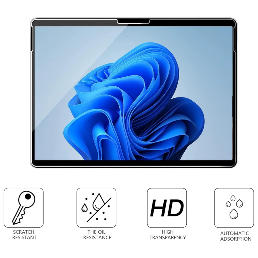 3er-Pack Microsoft Surface Pro Glasfolien für Surface Pro 11, 10, 9, 8 und X, gehärteter Glasschutz, 13 Zoll, transparent, 9H kratzfest - Bild 3