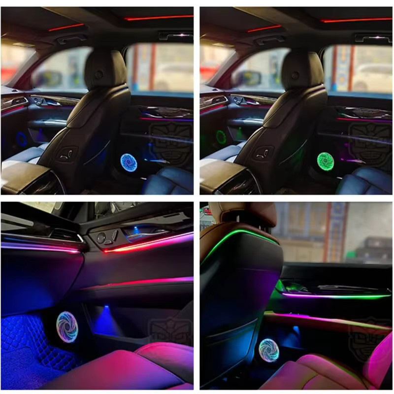 4er-Set LED Auto Sound Lautsprecher RGB Symphonie Ambiente-Beleuchtung mit 64 Farben und App-Steuerung, Multicolour, 6,5 Zoll - Bild 2