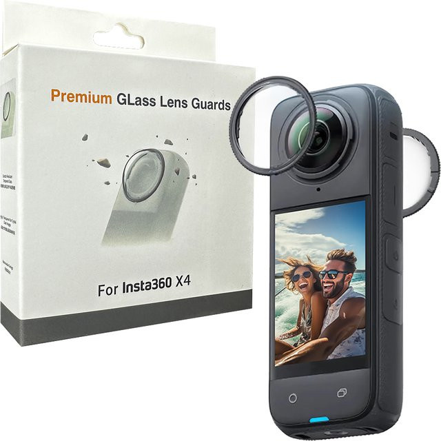 Insta360 Premium-Glaslinsenschutz für X5 X4 Air X3 Action Camera, gehärtetes Glas, transparent - Bild 1
