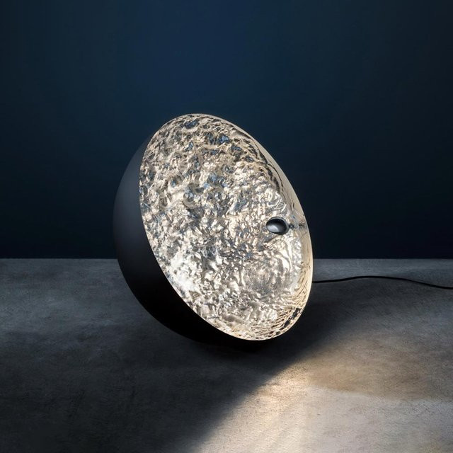 Catellani & Smith Stchu-Moon 01 LED-Bodenleuchte in Blattsilber mit warmweißem Licht, Durchmesser: 40 cm - Bild 1