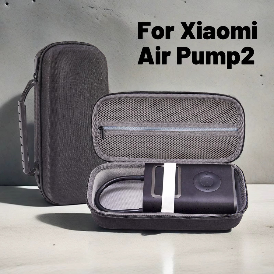 Lousxy Hartschalenkoffer für Xiaomi Mijia Air Pump Pro 2, Kompressortasche für Auto, Fahrrad und Basketball inklusive Zubehör für Reifenschlauch-Verlängerungsschlauch - Bild 6