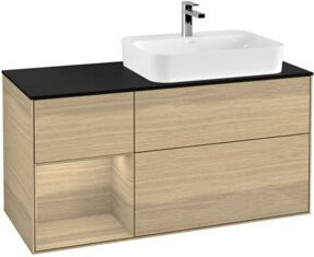 V&B Waschtischunterschrank Finion mit Wandbeleuchtung, Farbe: Oa ven, Breite: 120 cm, Tiefe: 50,1 cm, Höhe: 50,1 cm - Bild 1