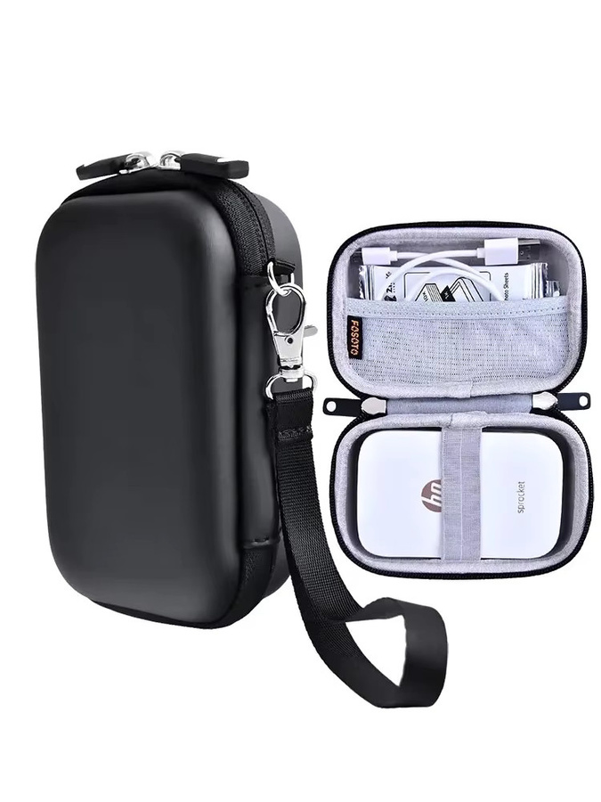 Fosoto Wasserdichte tragbare Mini-Box Kamera-Schutzhülle und Reise-Aufbewahrungstasche für Polaroid HP Sprocket in Schwarz - Bild 6