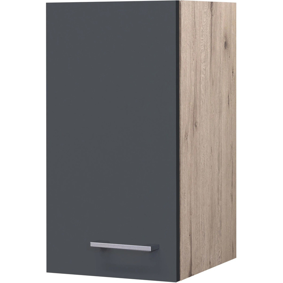 Flex-Well Küchen-Hängeschrank Morena Basaltgrau matt und San Remo Eiche, B/H/T: 30 x 54,8 x 32 cm - Bild 2