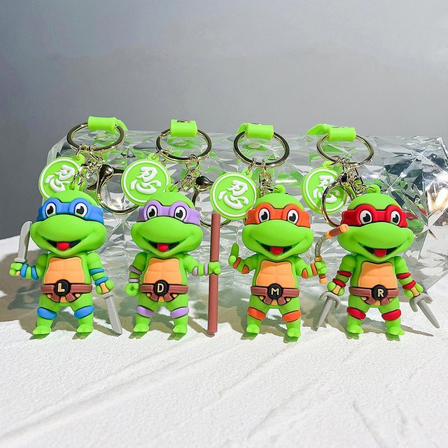 Bandai Teenage Mutant Ninja Turtles Figuren-Schlüsselanhänger-Set, 4-teiliges Set - Bild 1