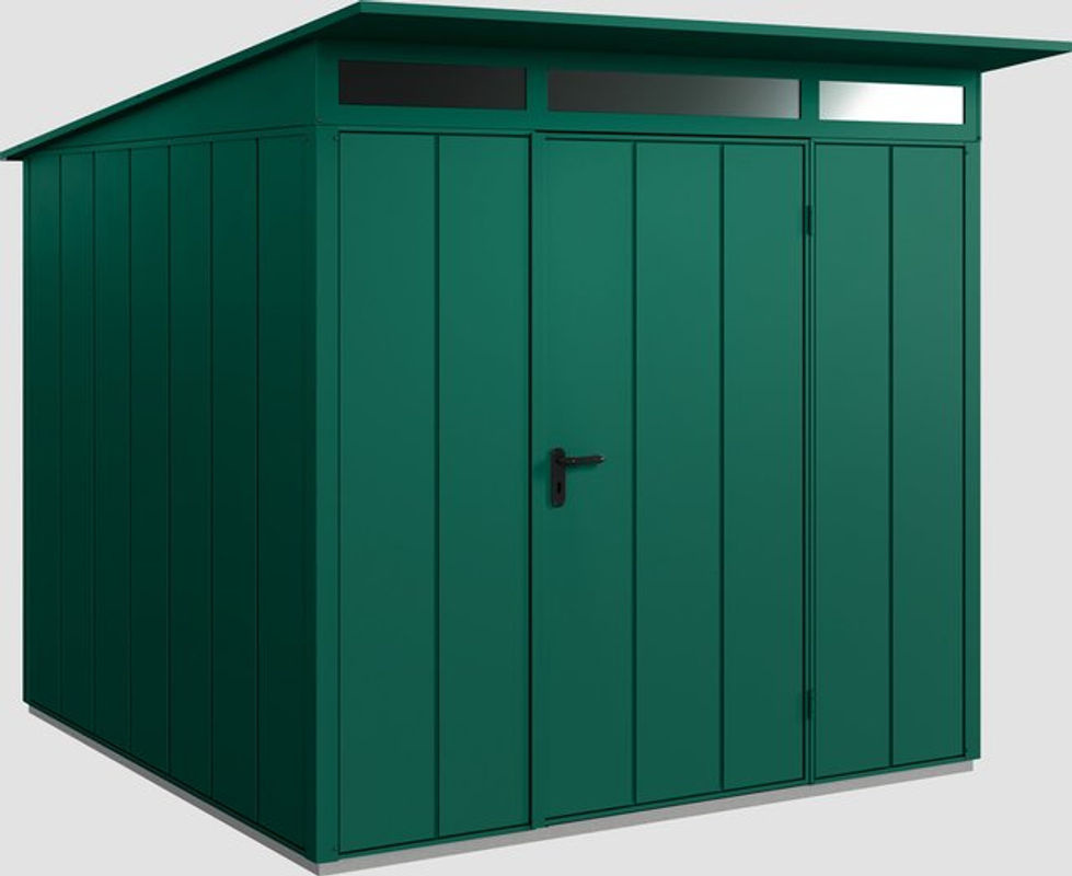 Ecostar Gerätehaus Elegant-P aus Metall in Grün, B/H/T: 238 x 232,3 x 238 cm - Bild 4