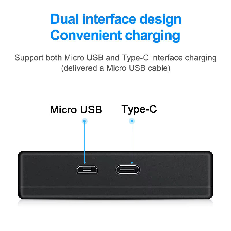 HQIX Akku-Doppelladegerät für Leica M M-P M240 M246 M262 Kamera, Farbe: Schwarz - Bild 4