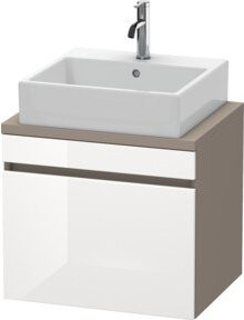 Duravit Waschtischunterschrank DuraStyle in Weiß Hochglanz mit einem Auszug, B: 60 cm, T: 47,8 cm, H: 51,2 cm - Bild 1