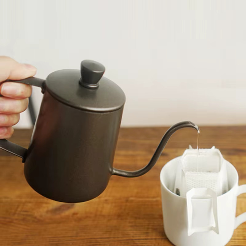TIMEMORE Kaffeekanne Fish03 Aufgießkanne aus Edelstahl in Schwarz, 300 ml oder 600 ml - Bild 2
