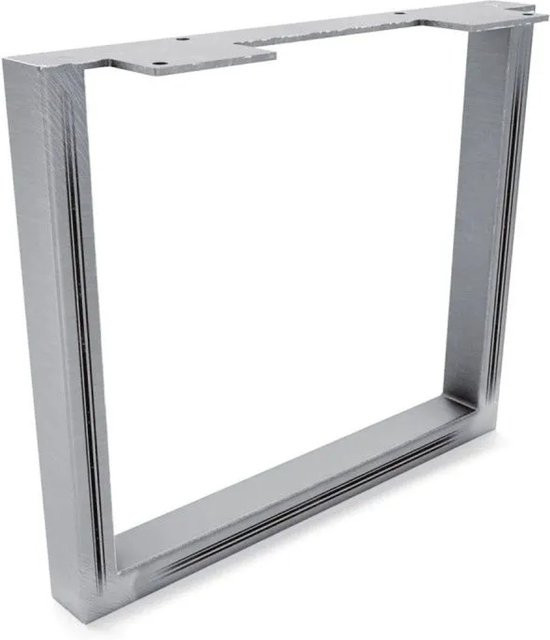 HEVVA Möbelbein GRAZ aus Rohstahl in Silber Matt, Höhe: 25 cm, Tiefe: 30 cm - Bild 1