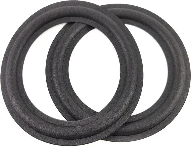 2er-Set Schaum Reparaturring für 6,5 Zoll Lautsprecher und Subwoofer in Schwarz - Bild 1