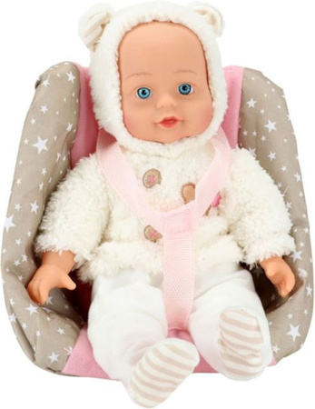 Toi-Toys BEAU Babypuppe, Babypuppe im Kindersitz, ab 2 Jahre