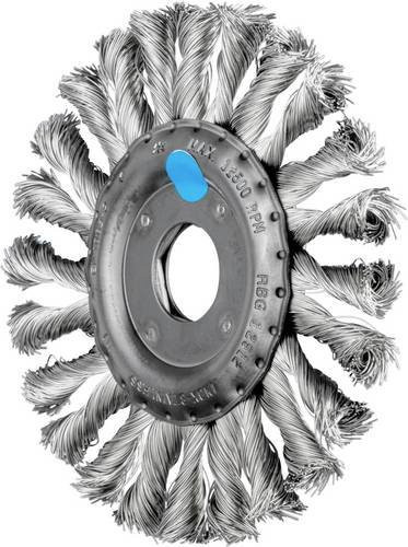 PFERD COMBITWIST Rundbürste gezopft für Winkelschleifer, Edelstahl-Draht Ø 0,35 mm, Durchmesser: 125 mm, Bohrung: 22,2 mm, Farbe: Blau/Silber, 10er Packung - Bild 1