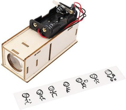MenlyMen DIY-Diaprojektor-Modell, pädagogisches Spielzeug, 1 Set, weiß - Bild 1