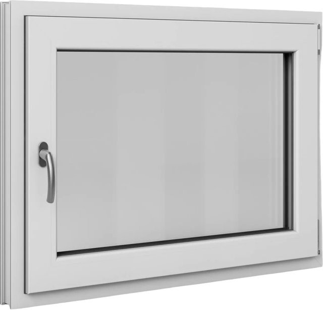 Roro Fenster Basic Kunststoff-Profil Weiß, Dreifachverglasung, Kipp-Dreh-Funktion, B: 100 cm, H: 70 cm, DIN R - Bild 1