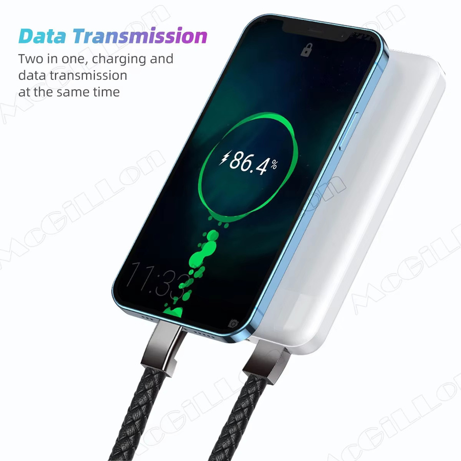 USB-C zu USB-C Ladekabel und Datenkabel für iPhone, Samsung, Xiaomi, Huawei und Oppo in Schwarz - Bild 4
