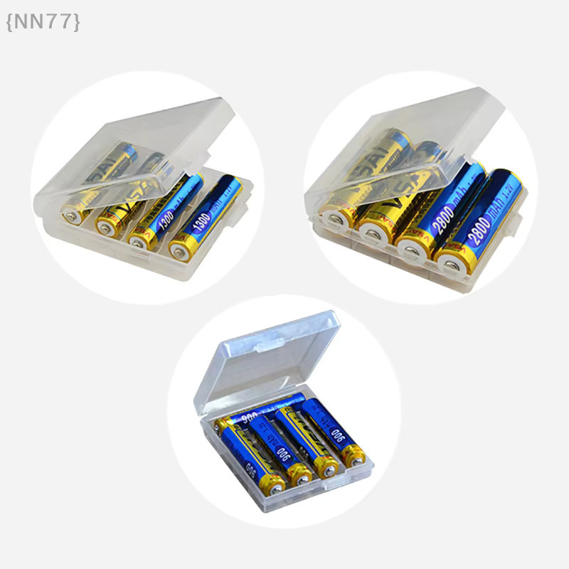 Batterieadaptergehäuse für AAA/AA auf C/D Batterien, Mehrzellen-Kombinations-Aufbewahrungsbox mit Konverterfunktion, Farbe: Weiß/Transparent - Bild 2