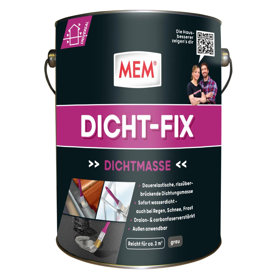 MEM Dicht-Fix wasserfeste Dichtmasse in Grau 4 kg - Bild 2