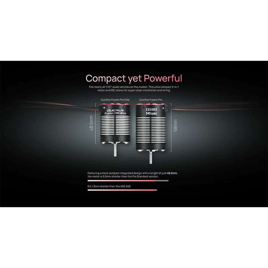 Hobbywing QUICRUN Fusion Pro Elite 2300KV, bürstenloser 2-in-1-Raupenmotor - Bild 2