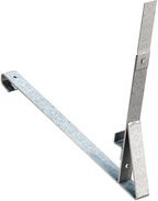 SAREI Schneefangstütze aus Stahl in Silber, Länge: 50 cm - Bild 1