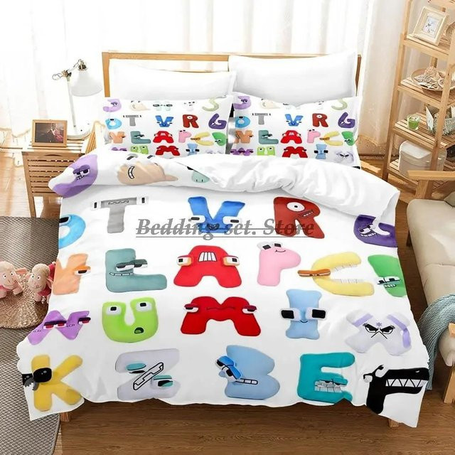 Alphabet Lore Bettwäsche-Set für Kinder und Erwachsene, Mikrofaser, Mehrfarbig, B/H: 135 x 200 cm - Bild 1