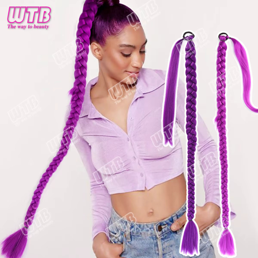 WTB Haar-Pferdeschwanz, synthetisch, lila, 36 Zoll, Damen - Bild 2