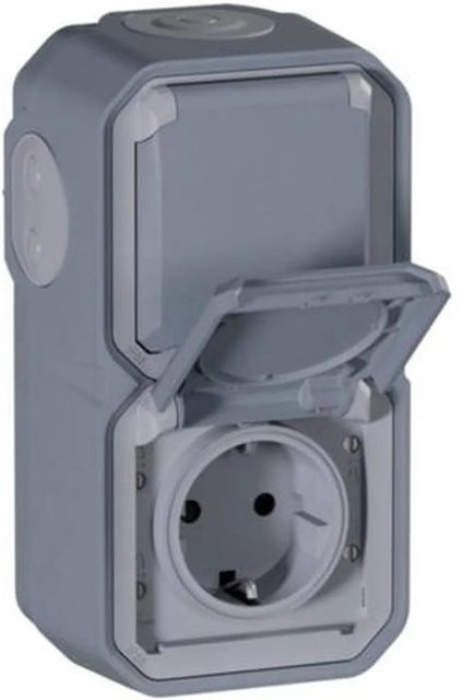 Legrand Plexo New Aufputz-Steckdose aus Kunststoff in Grau - Bild 1