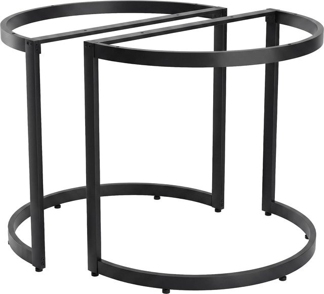 CLP Tischbeine Cranford Set aus Metall in Schwarz Matt, 2er Set Tischkufen für deinen DIY-Esstisch, belastbar bis 300 kg - Bild 1