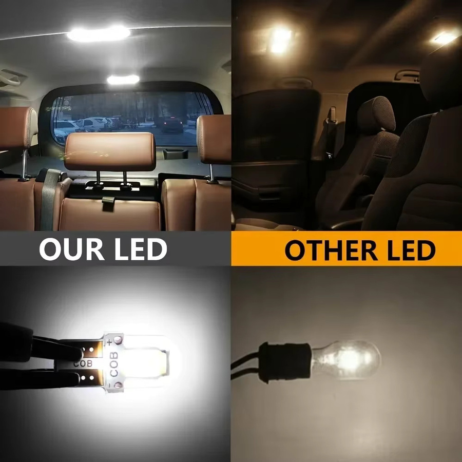 Amagi T10 COB LED Kennzeichenleuchten mit Silikon Gehäuse in Transparent, wasserdicht und hochhell - Bild 4