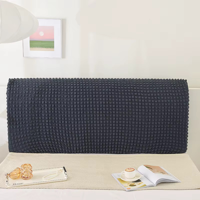 S-EMIGA Stretch-Kopfteilbezug für Queen-Size-Betten aus Jacquard in Plain-Optik - Bild 2