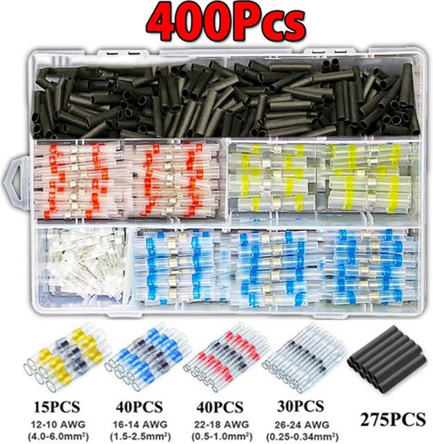 JORPETS Wasserfeste Lötverbinder und Schrumpfverbinder Set in Multicolor - Bild 1