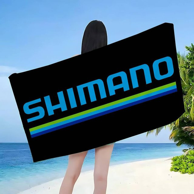 S-Shimano Mikrofaser-Strandtuch in Schwarz, schnelltrocknend und sandabweisend für Strand, Pool, Yoga und Reisen - Bild 1