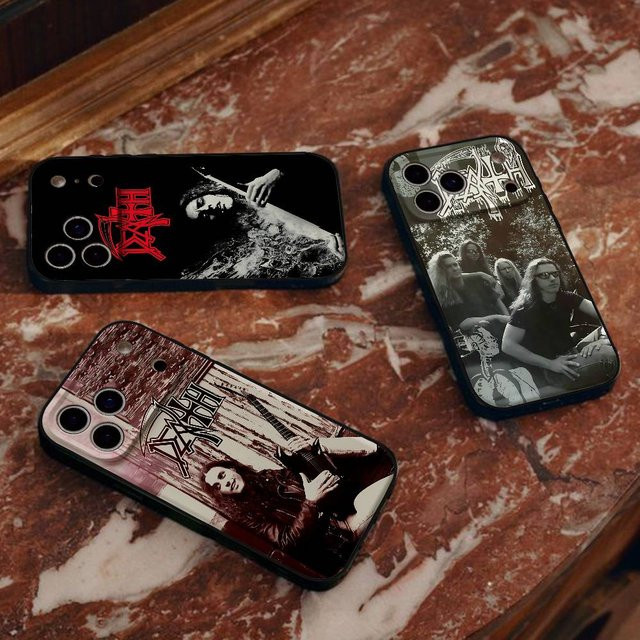 D-Death Band Handyhülle aus mattem Silikon für iPhone Modelle in Schwarz - Bild 1