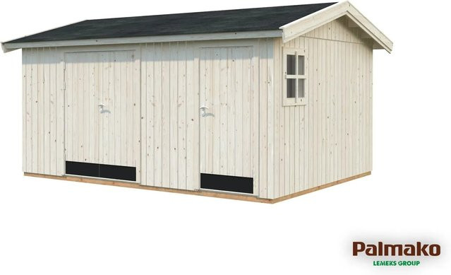 Palmako Elementhaus Olaf Gartenhaus aus Fichtenholz mit Satteldach in Braun, B/H/T: 505 x 261 x 368 cm - Bild 1