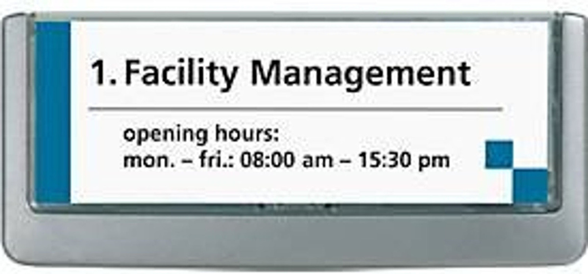 Durable Türschild Click Sign, 5 Stück, grau, B: 14,9 cm, H: 5,25 cm - Bild 1