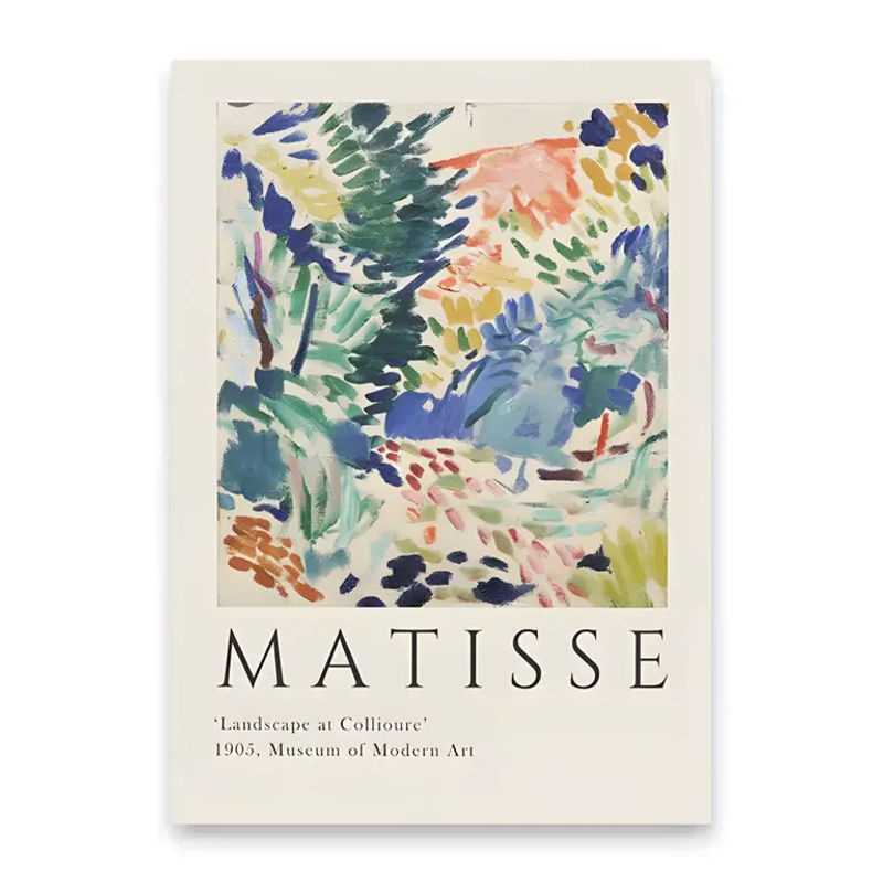 m-Matisse Abstraktes Ölgemälde-Poster in Schwarz und Mehrfarbig, Modernes Wandbild aus Papier, ungerahmt, Hochformat - Bild 7