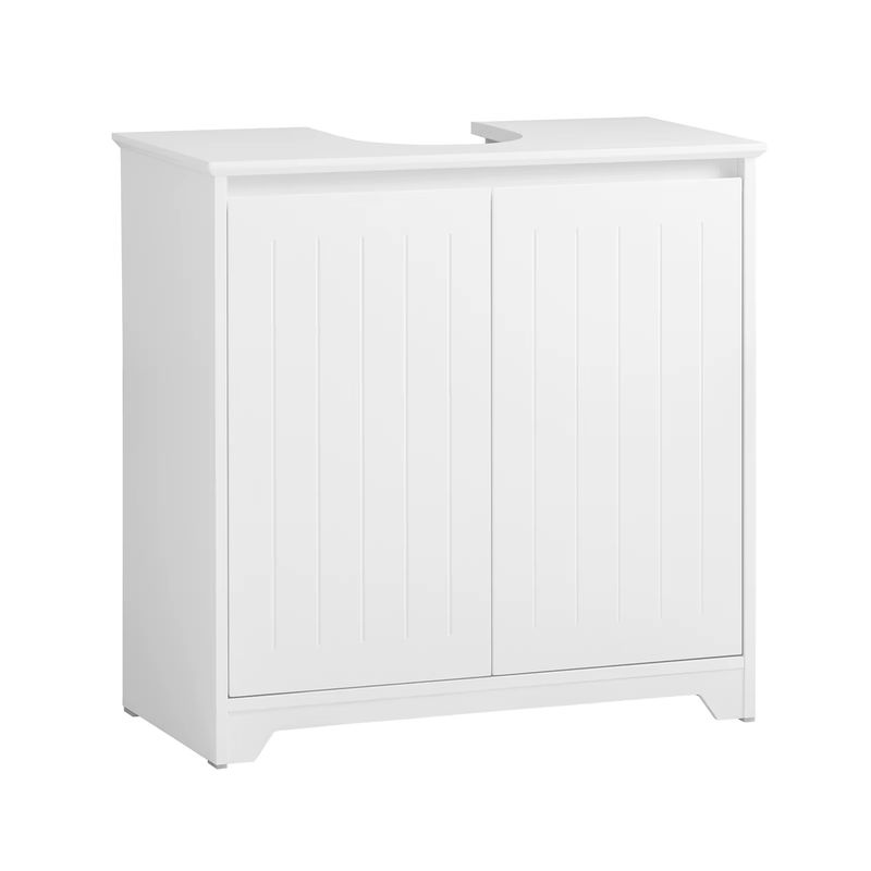SoBuy Waschbeckenunterschrank BZR108-II-W für das Badezimmer mit 2 Türen, Weiß, B/T/H: 60 x 30 x 60 cm - Bild 5