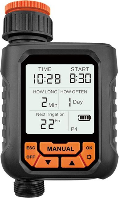 TOMTOP JMS Sprinkler-Timer für den Außenbereich mit 1 Auslass und großem LCD-Bildschirm, programmierbar ohne Regensensor - Bild 1