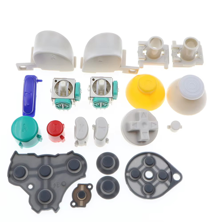 TingDong Mod-Kit für NGC Gamepad mit komplettem Tastenset, Silikon-Leitpad und 3D-Daumen-Joystick - Bild 2