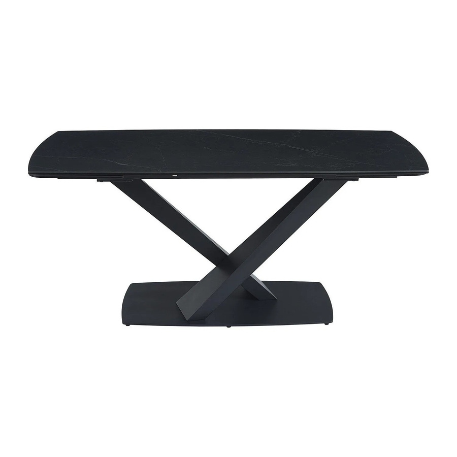 Maison Céphy Esstisch Malata in Schwarz mit Keramikplatte in Marmor-Optik, ausziehbar, B/T/H: 260 x 180 x 76 cm - Bild 2