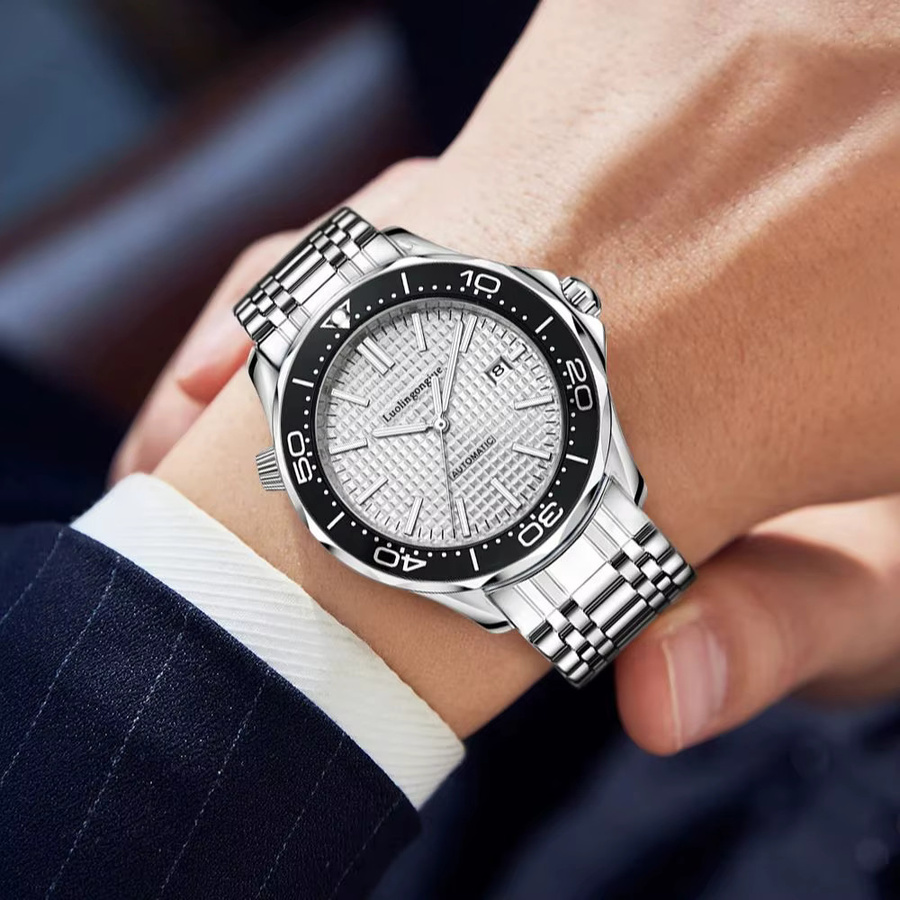 LUOLINGONGJUE Armbanduhr Automatik, Edelstahl, rund, Herren - Bild 2