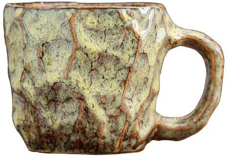 Woxueqing Keramik-Kaffeetasse in Mineralform, Gelb, 270 ml - Bild 1