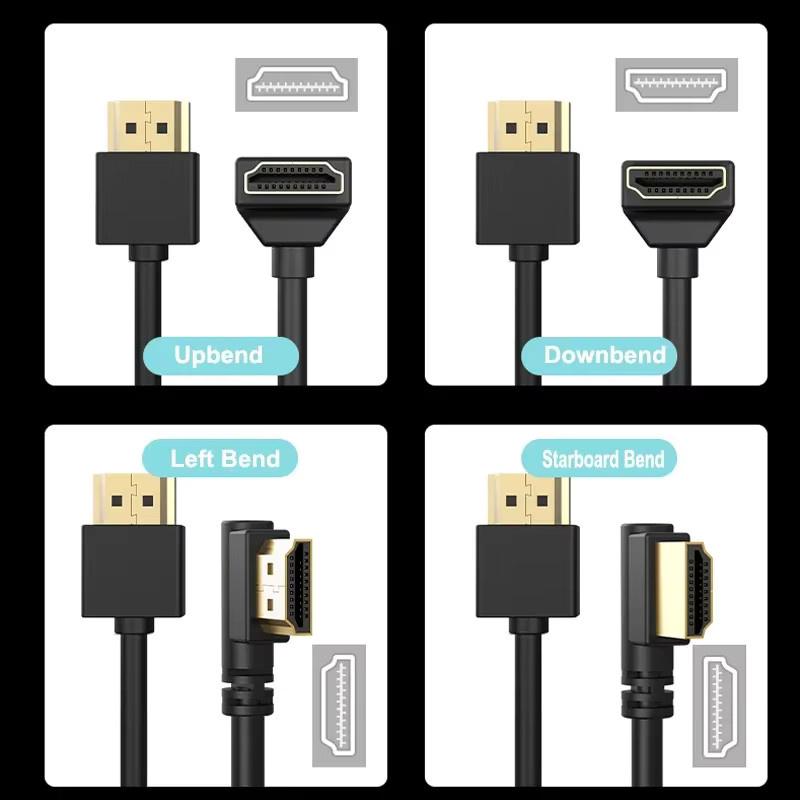 HENRYSIN HDMI 2.0 Kabel mit 90-Grad-Winkel in Schwarz für 4K und 3D - Bild 2