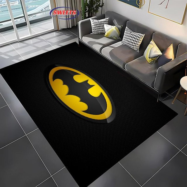 Karpetti DC Batman Themen Teppich Schwarz, Rutschfest und Schalldämmend, B/H: 80 x 50 cm - Bild 1