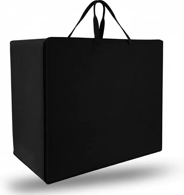 Beautissu Aufbewahrungstasche für Bettdecken und Kopfkissen VS95, Grau/Schwarz, B: 100 cm, T: 67 cm, H: 42 cm - Bild 1