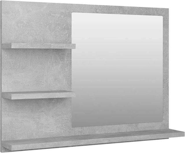 vidaXL Badspiegel in Betongrau aus Holzwerkstoff und Acryl, B/H/T: 60 x 45 x 10,5 cm - Bild 1